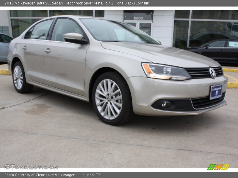 Moonrock Silver Metallic / 2 Tone Black/Cornsilk 2013 Volkswagen Jetta SEL Sedan
