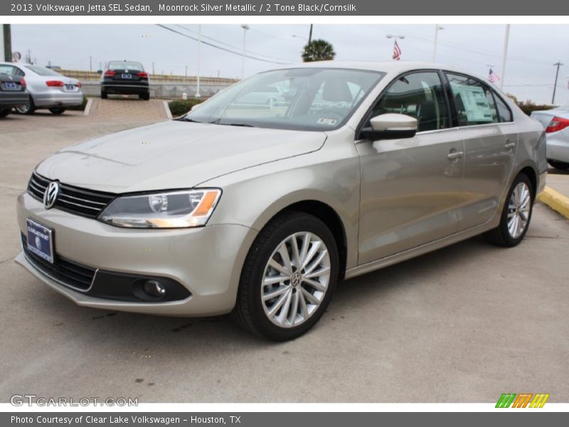 Moonrock Silver Metallic / 2 Tone Black/Cornsilk 2013 Volkswagen Jetta SEL Sedan