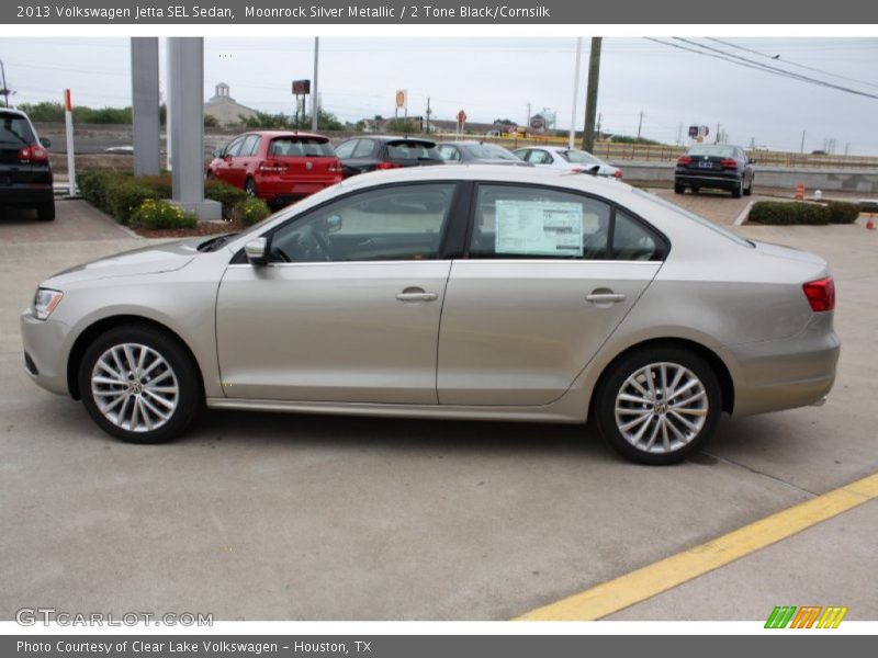 Moonrock Silver Metallic / 2 Tone Black/Cornsilk 2013 Volkswagen Jetta SEL Sedan