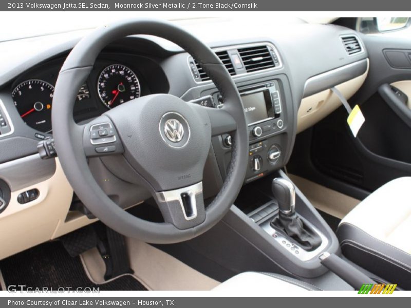 Moonrock Silver Metallic / 2 Tone Black/Cornsilk 2013 Volkswagen Jetta SEL Sedan