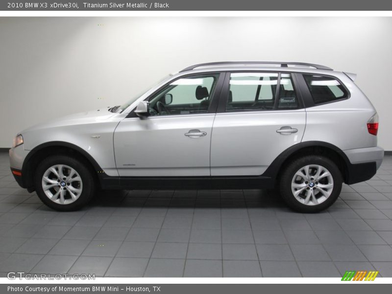 Titanium Silver Metallic / Black 2010 BMW X3 xDrive30i