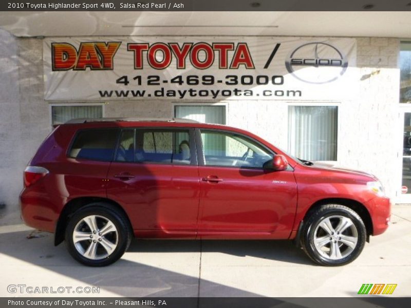 Salsa Red Pearl / Ash 2010 Toyota Highlander Sport 4WD