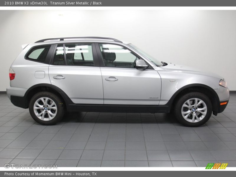 Titanium Silver Metallic / Black 2010 BMW X3 xDrive30i