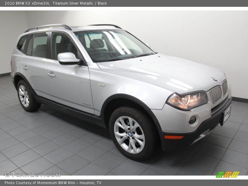 Titanium Silver Metallic / Black 2010 BMW X3 xDrive30i