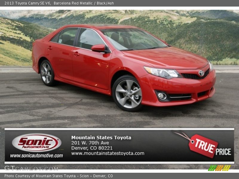 Barcelona Red Metallic / Black/Ash 2013 Toyota Camry SE V6