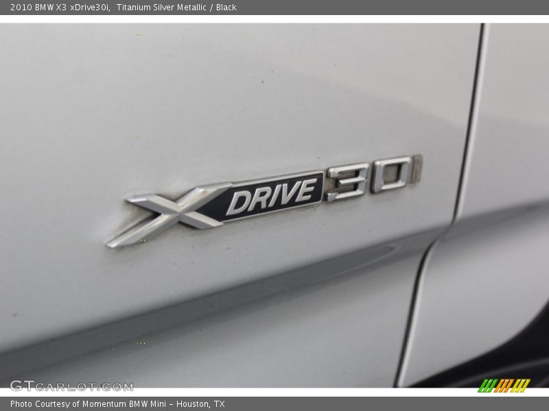 Titanium Silver Metallic / Black 2010 BMW X3 xDrive30i