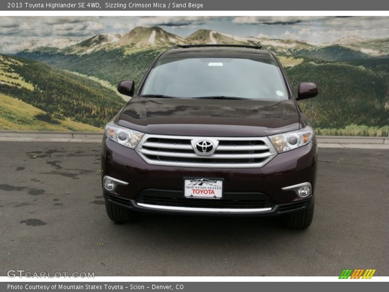 Sizzling Crimson Mica / Sand Beige 2013 Toyota Highlander SE 4WD