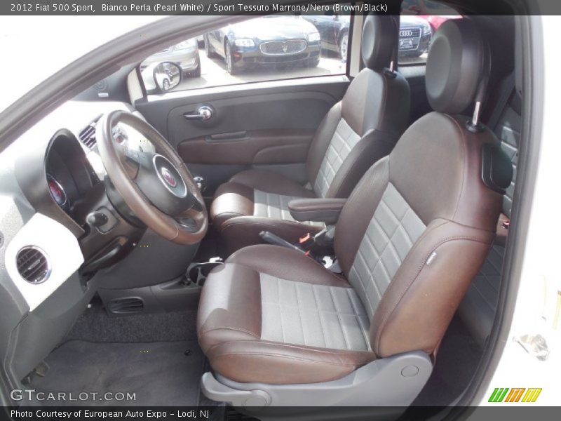  2012 500 Sport Sport Tessuto Marrone/Nero (Brown/Black) Interior