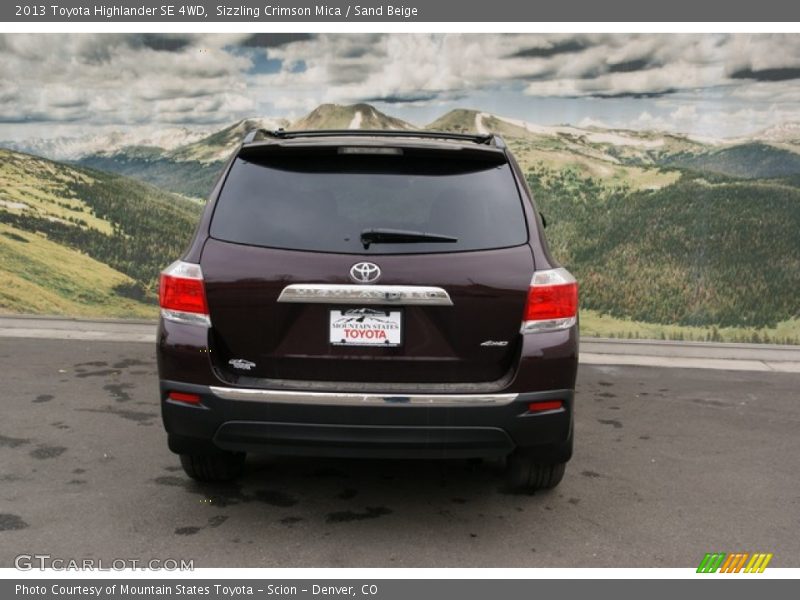 Sizzling Crimson Mica / Sand Beige 2013 Toyota Highlander SE 4WD