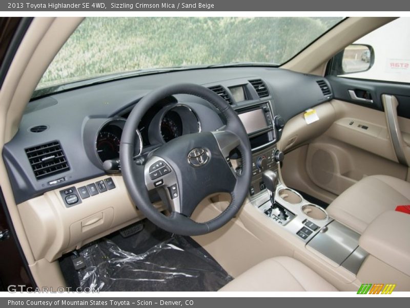 Sizzling Crimson Mica / Sand Beige 2013 Toyota Highlander SE 4WD