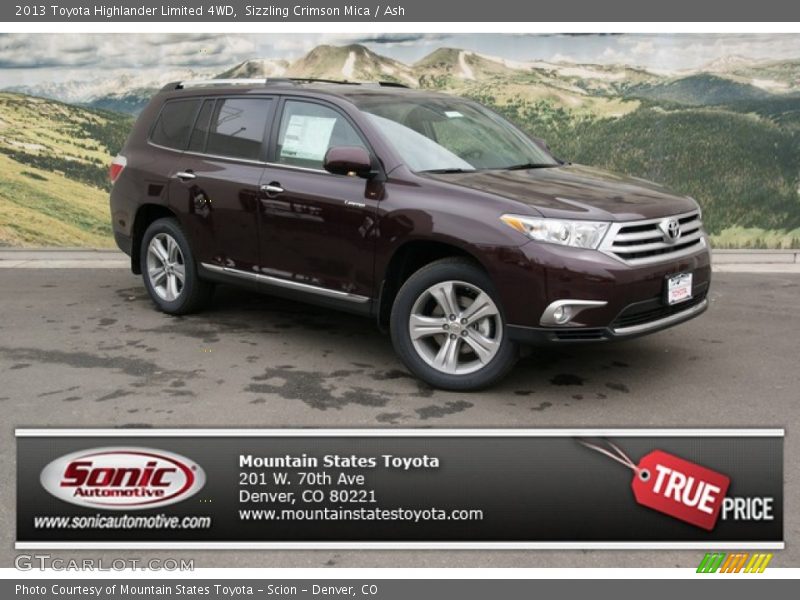 Sizzling Crimson Mica / Ash 2013 Toyota Highlander Limited 4WD