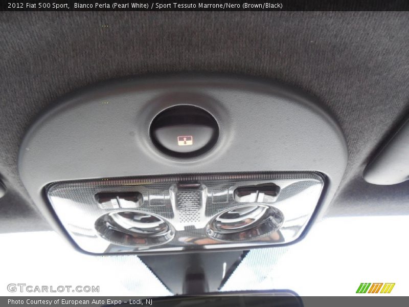 Bianco Perla (Pearl White) / Sport Tessuto Marrone/Nero (Brown/Black) 2012 Fiat 500 Sport