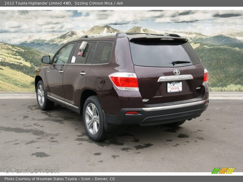 Sizzling Crimson Mica / Ash 2013 Toyota Highlander Limited 4WD