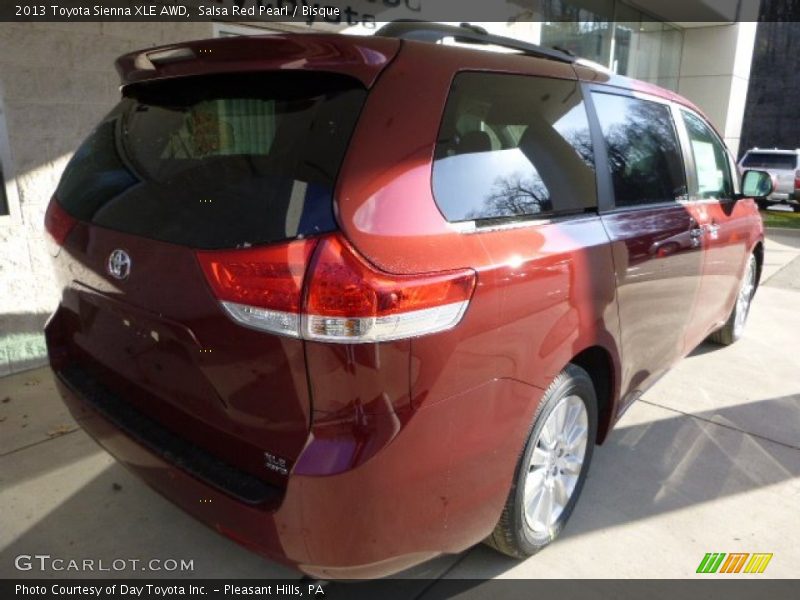 Salsa Red Pearl / Bisque 2013 Toyota Sienna XLE AWD