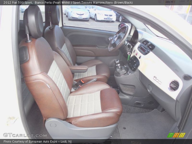  2012 500 Sport Sport Tessuto Marrone/Nero (Brown/Black) Interior