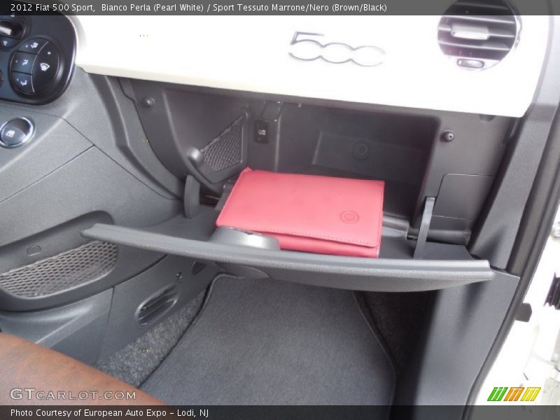 Bianco Perla (Pearl White) / Sport Tessuto Marrone/Nero (Brown/Black) 2012 Fiat 500 Sport