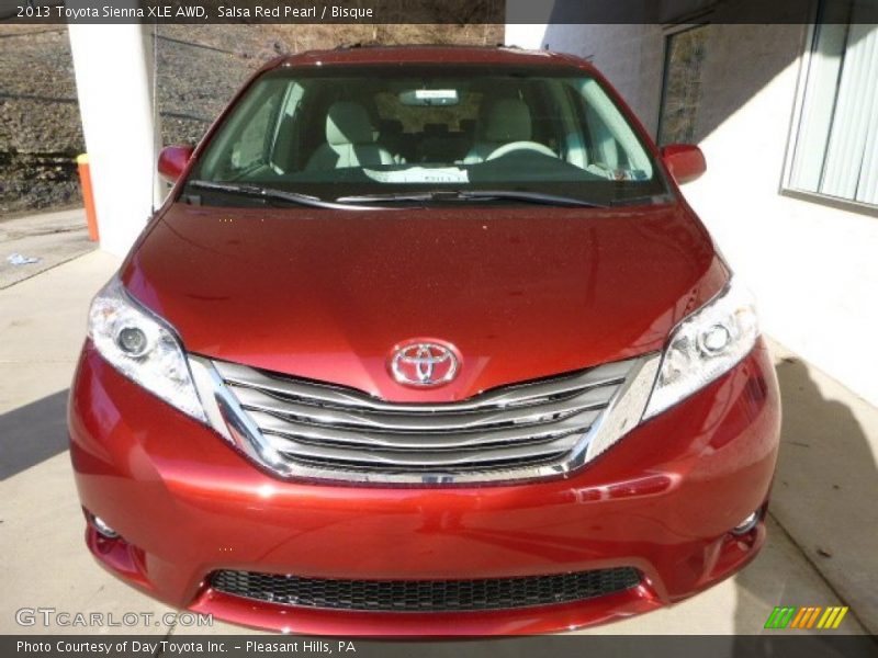 Salsa Red Pearl / Bisque 2013 Toyota Sienna XLE AWD