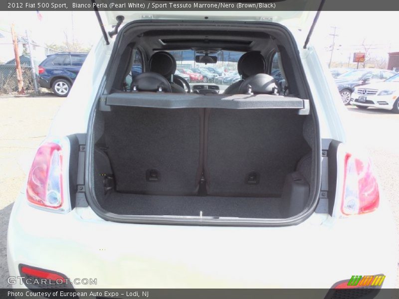 Bianco Perla (Pearl White) / Sport Tessuto Marrone/Nero (Brown/Black) 2012 Fiat 500 Sport
