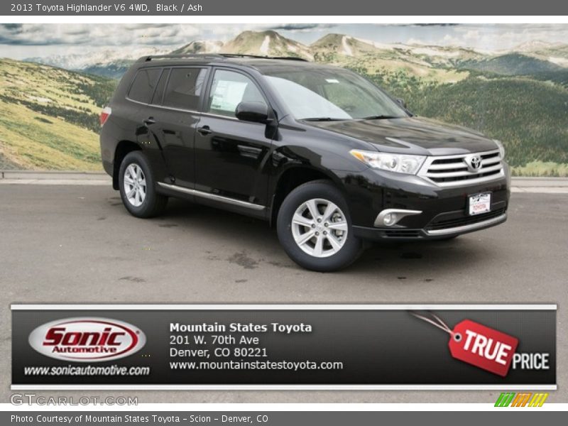 Black / Ash 2013 Toyota Highlander V6 4WD
