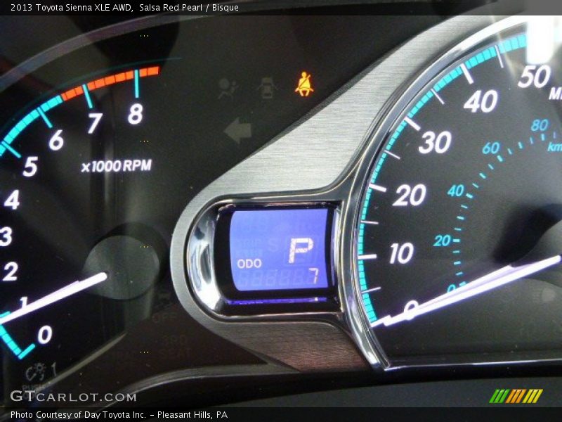 Salsa Red Pearl / Bisque 2013 Toyota Sienna XLE AWD
