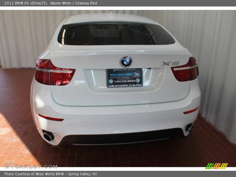 Alpine White / Chateau Red 2011 BMW X6 xDrive35i