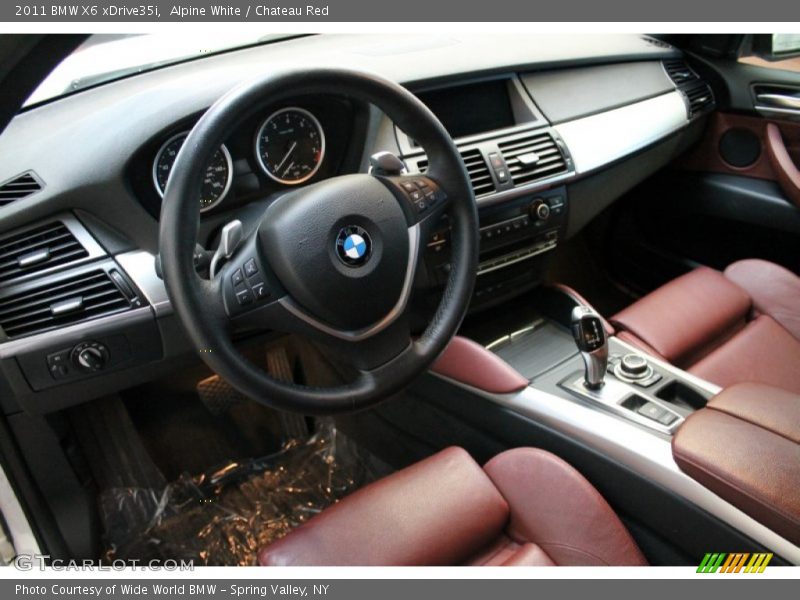 Alpine White / Chateau Red 2011 BMW X6 xDrive35i