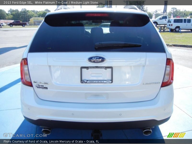 White Platinum Tri-Coat / Medium Light Stone 2013 Ford Edge SEL