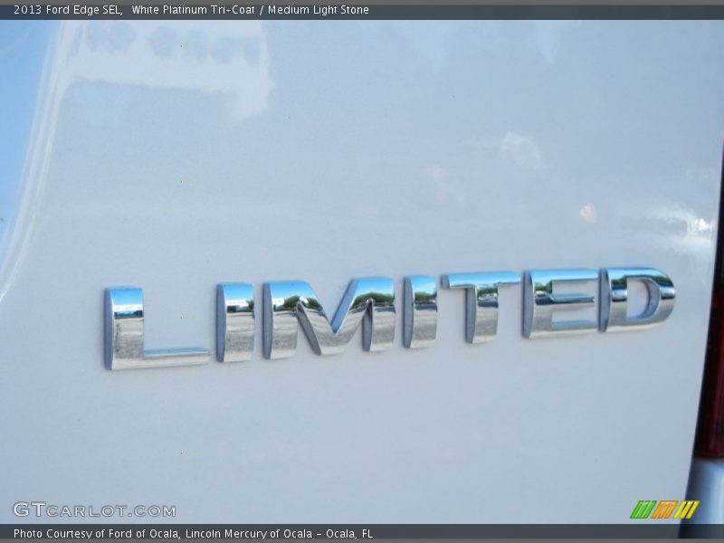 White Platinum Tri-Coat / Medium Light Stone 2013 Ford Edge SEL