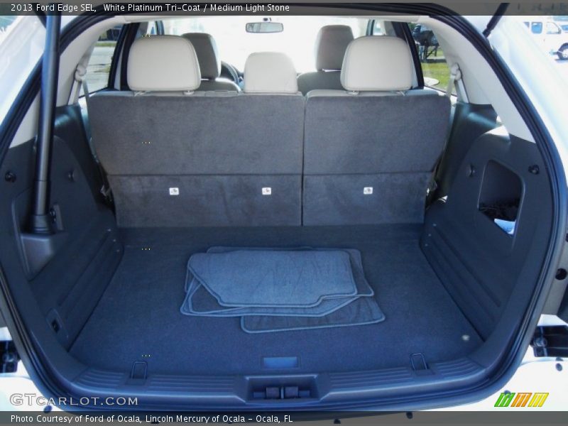White Platinum Tri-Coat / Medium Light Stone 2013 Ford Edge SEL