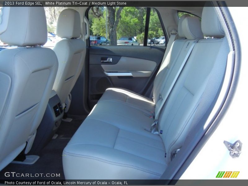 White Platinum Tri-Coat / Medium Light Stone 2013 Ford Edge SEL