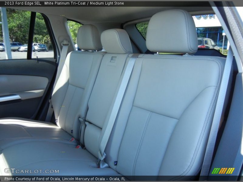 White Platinum Tri-Coat / Medium Light Stone 2013 Ford Edge SEL