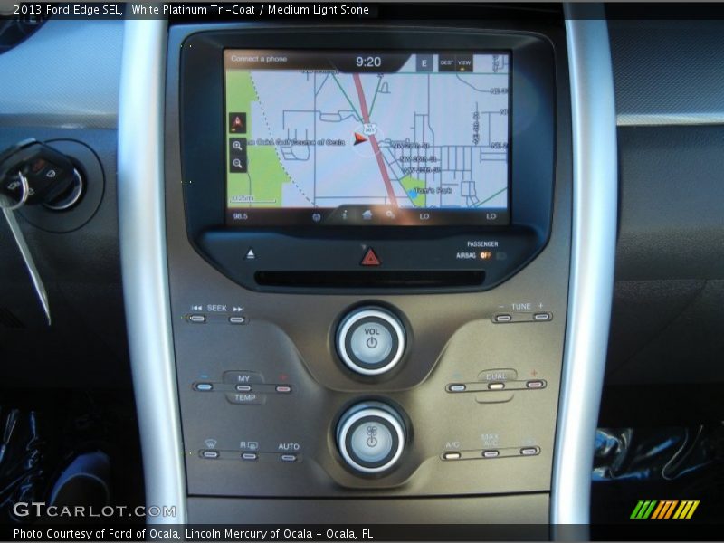 White Platinum Tri-Coat / Medium Light Stone 2013 Ford Edge SEL