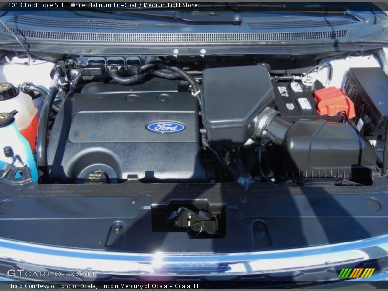 White Platinum Tri-Coat / Medium Light Stone 2013 Ford Edge SEL