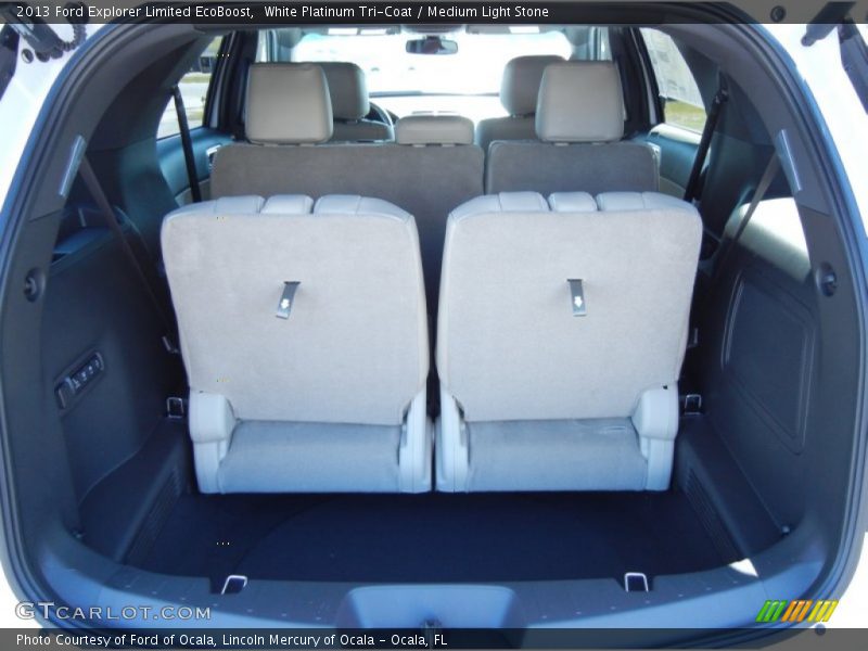 White Platinum Tri-Coat / Medium Light Stone 2013 Ford Explorer Limited EcoBoost