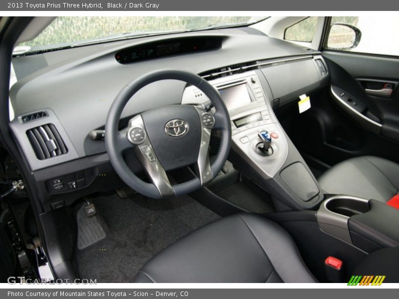 Black / Dark Gray 2013 Toyota Prius Three Hybrid