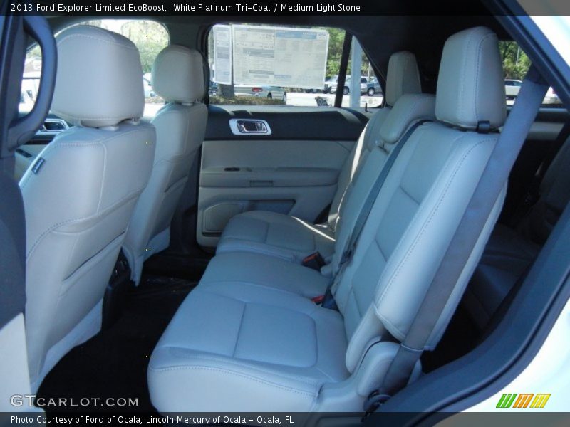 White Platinum Tri-Coat / Medium Light Stone 2013 Ford Explorer Limited EcoBoost