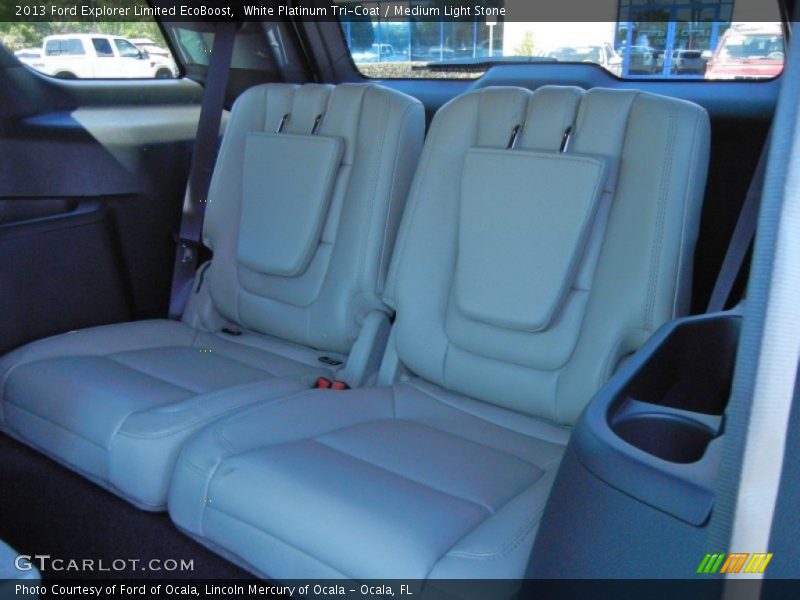 White Platinum Tri-Coat / Medium Light Stone 2013 Ford Explorer Limited EcoBoost