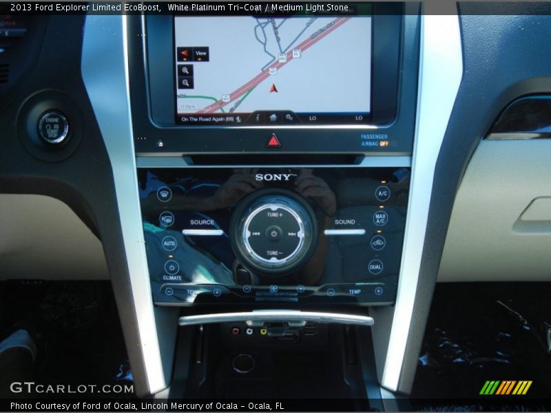 White Platinum Tri-Coat / Medium Light Stone 2013 Ford Explorer Limited EcoBoost