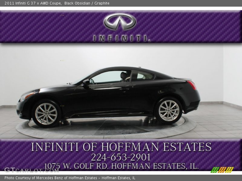 Black Obsidian / Graphite 2011 Infiniti G 37 x AWD Coupe
