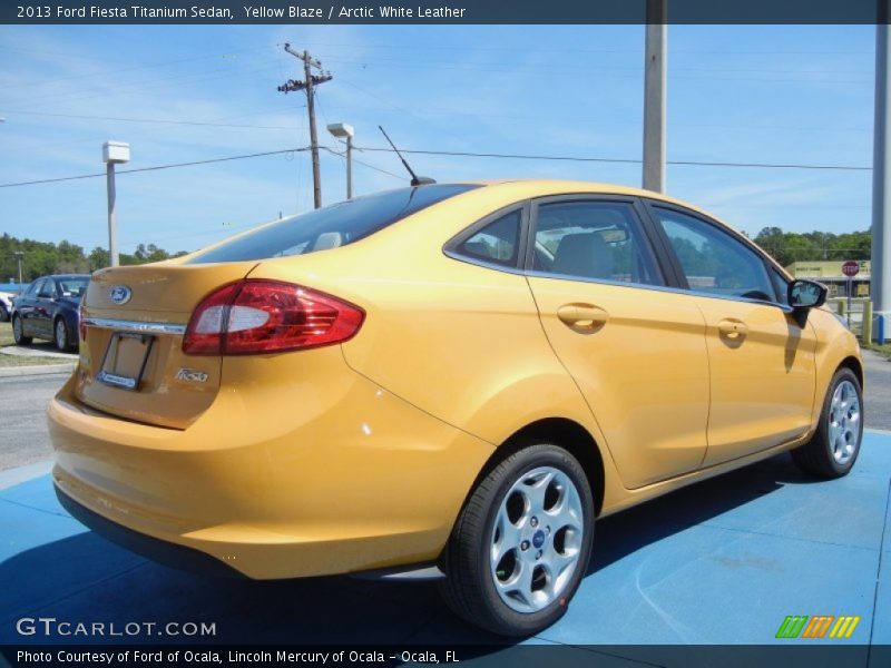  2013 Fiesta Titanium Sedan Yellow Blaze