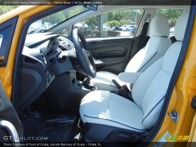 Front Seat of 2013 Fiesta Titanium Sedan