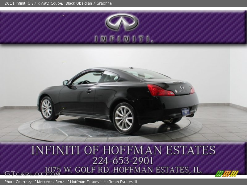Black Obsidian / Graphite 2011 Infiniti G 37 x AWD Coupe