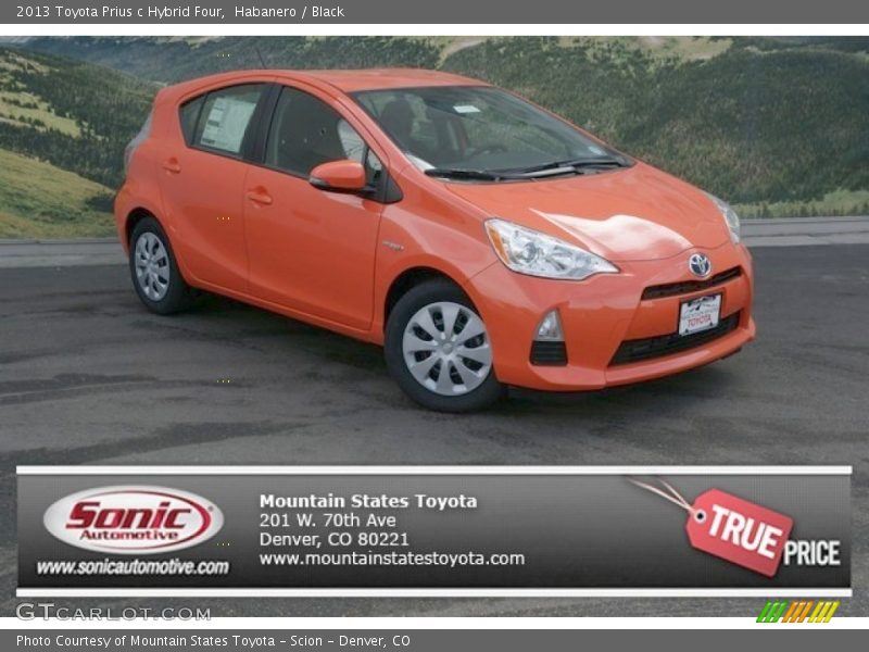 Habanero / Black 2013 Toyota Prius c Hybrid Four