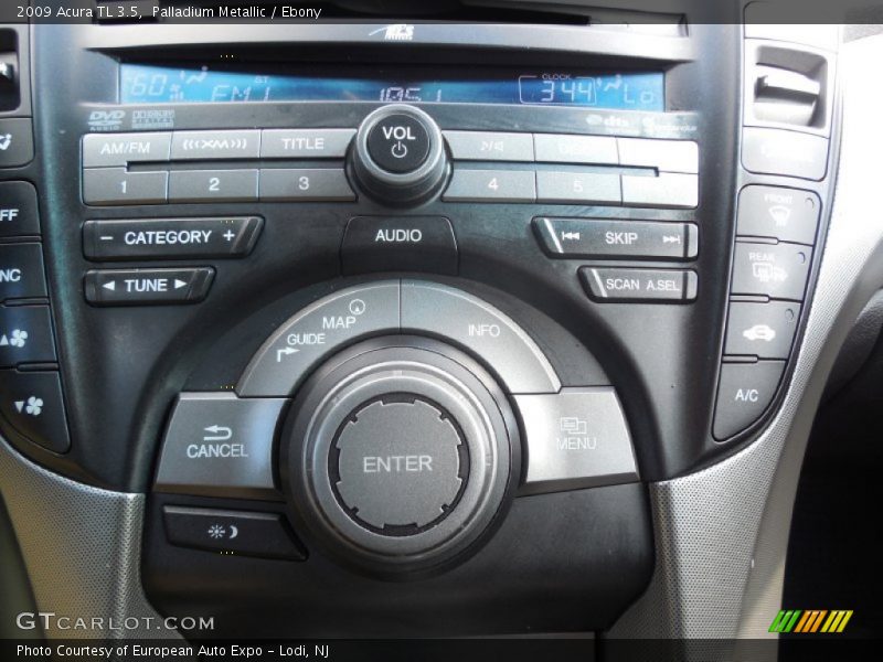 Palladium Metallic / Ebony 2009 Acura TL 3.5