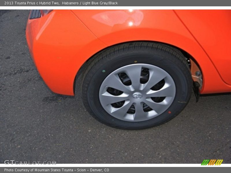 Habanero / Light Blue Gray/Black 2013 Toyota Prius c Hybrid Two