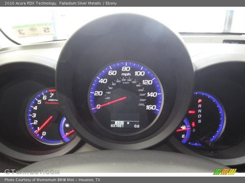 Palladium Silver Metallic / Ebony 2010 Acura RDX Technology