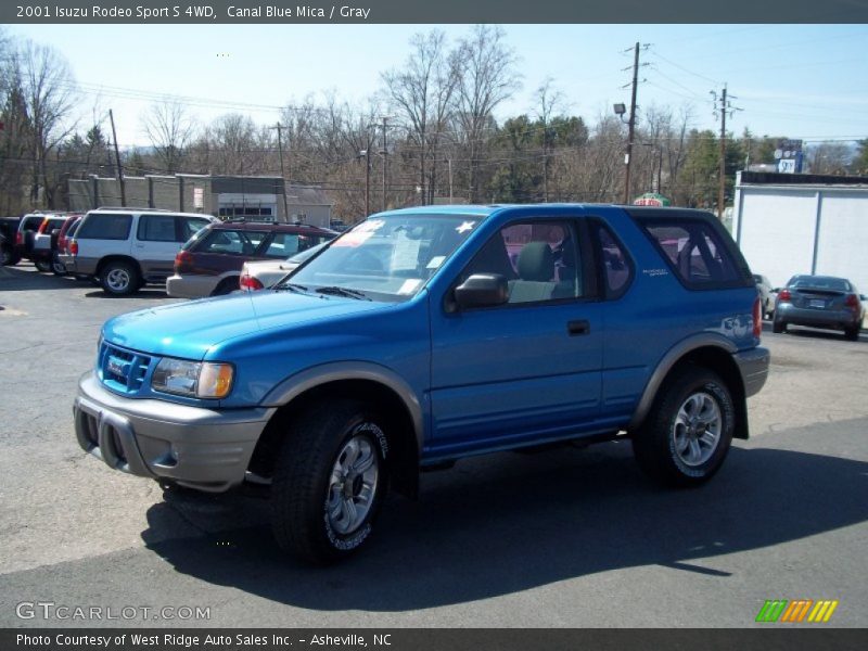Canal Blue Mica / Gray 2001 Isuzu Rodeo Sport S 4WD