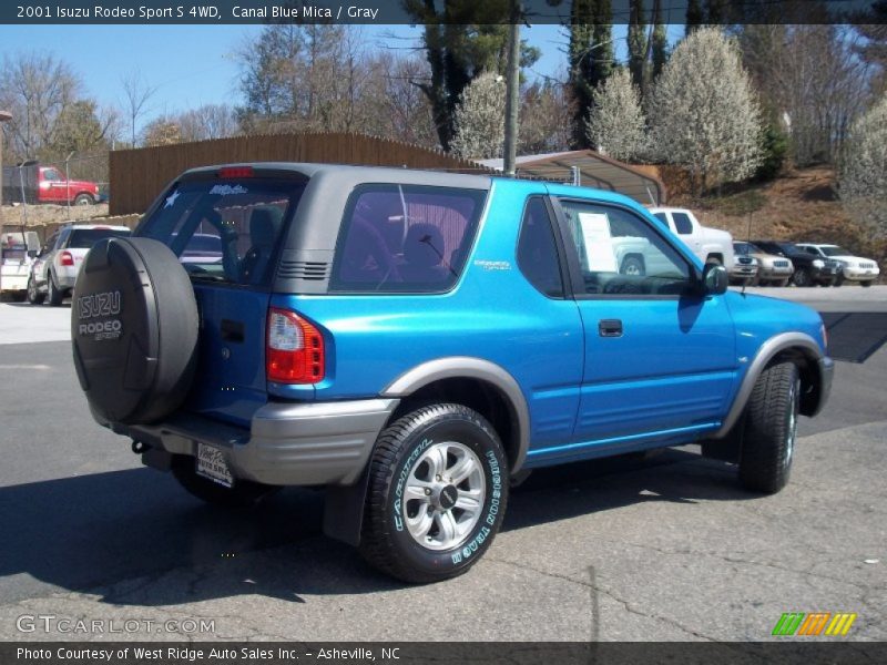 Canal Blue Mica / Gray 2001 Isuzu Rodeo Sport S 4WD