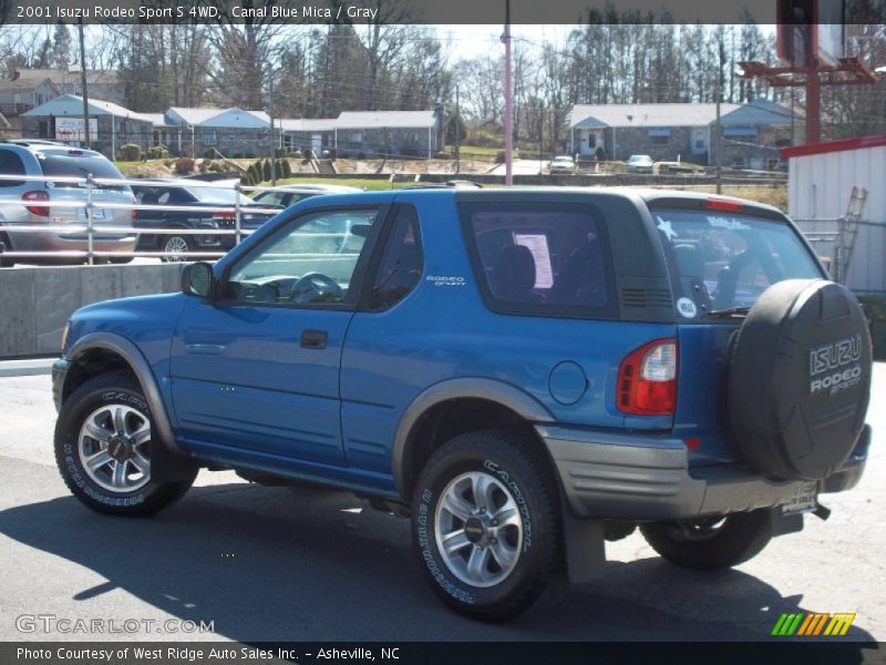 Canal Blue Mica / Gray 2001 Isuzu Rodeo Sport S 4WD
