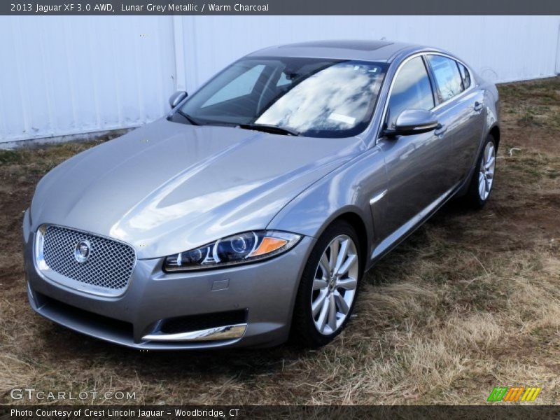 Lunar Grey Metallic / Warm Charcoal 2013 Jaguar XF 3.0 AWD